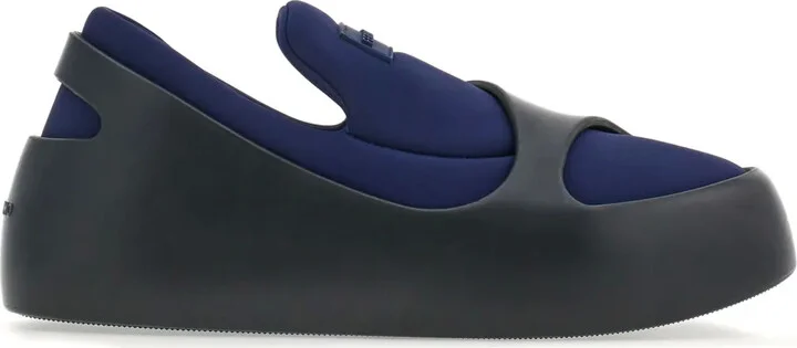 Hybrid logo-patch slip-on sneakers