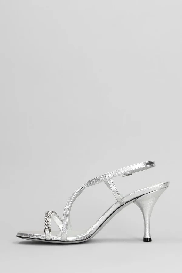 Hyden Lux Sandals In Silver Leather - Image 3