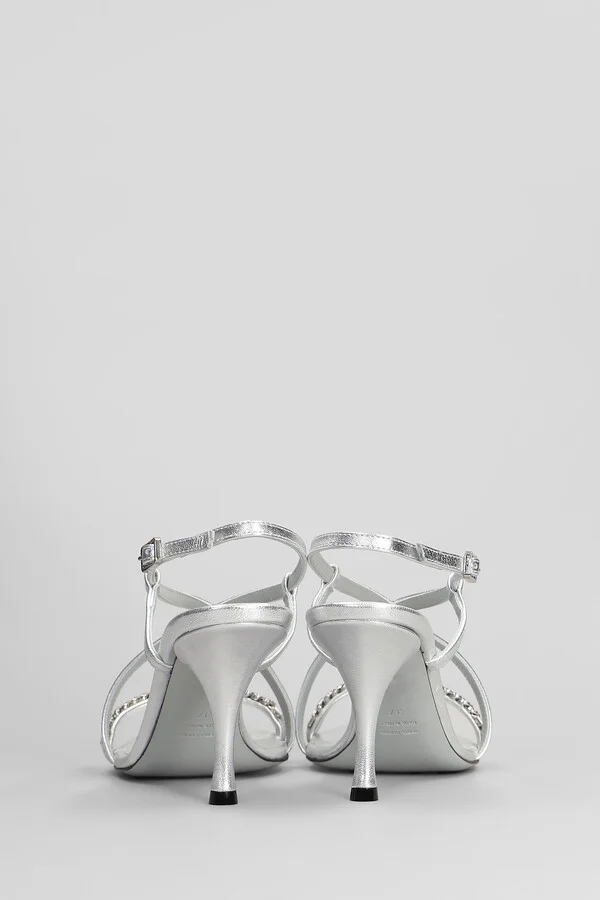 Hyden Lux Sandals In Silver Leather - Image 4
