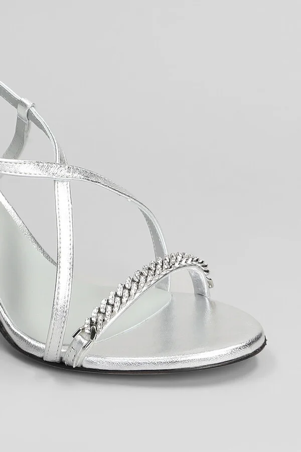 Hyden Lux Sandals In Silver Leather - Image 5