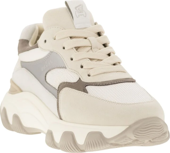 Hyperactive - Leather And Fabric Trainers - Image 2