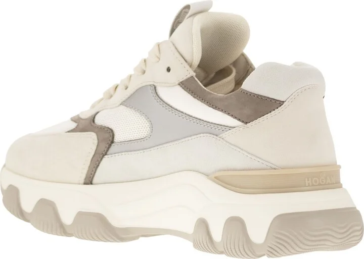 Hyperactive - Leather And Fabric Trainers - Image 3
