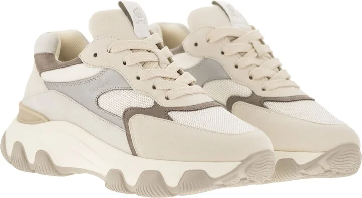 Hyperactive - Leather And Fabric Trainers - Image 4