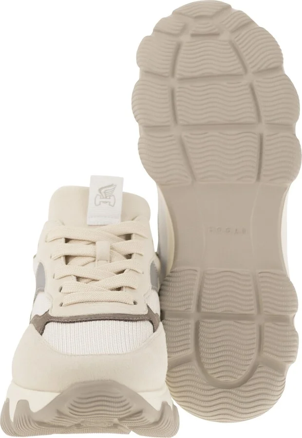 Hyperactive - Leather And Fabric Trainers - Image 5