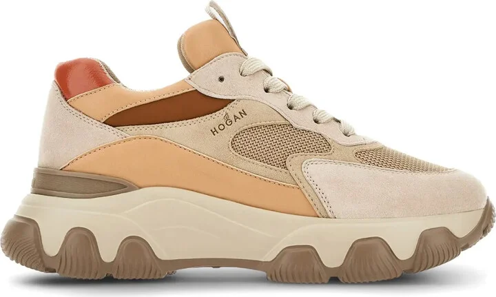 Hyperactive panelled leather sneakers