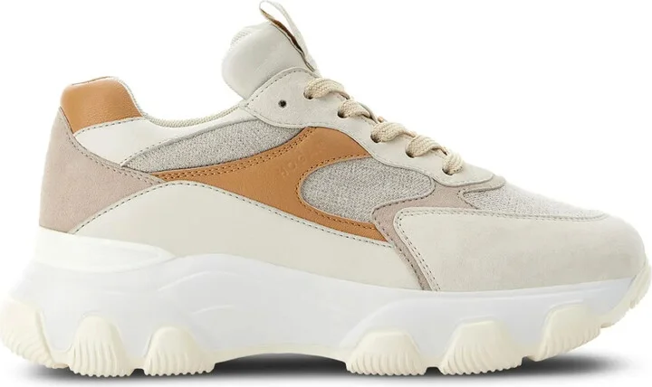 Hyperactive panelled suede sneakers