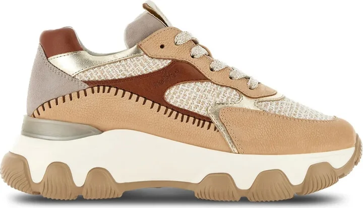 Hyperactive panelled suede sneakers