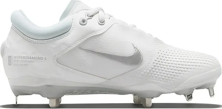 Hyperdiamond 4 Elite "White Pure Platinum" cleats