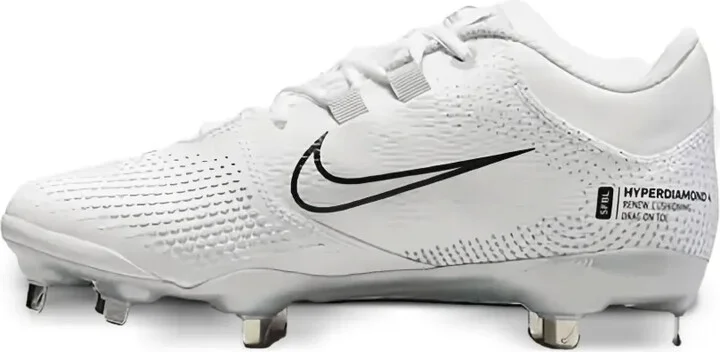 Hyperdiamond 4 Pro "White/Black" softball cleats - Image 2