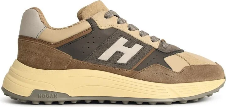 'hyperlight' Brown Leather Sneakers