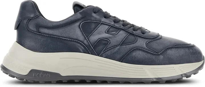 Hyperlight distressed leather sneakers