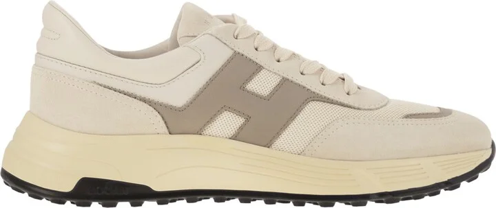 Hyperlight - Leather And Textile Trainers With Side H