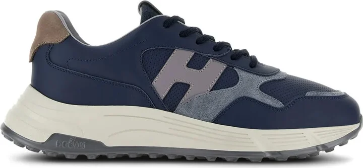 Hyperlight panelled leather sneakers