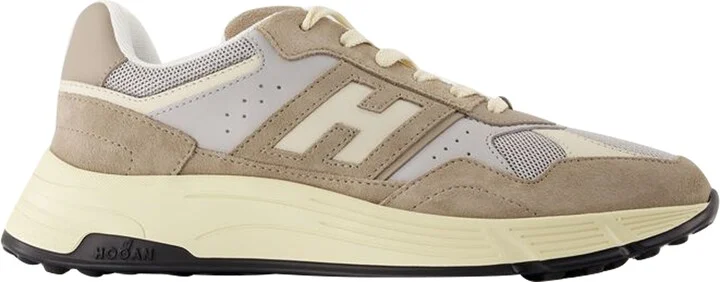 Hyperlight Sneakers - Hogan - Leather - Khaki