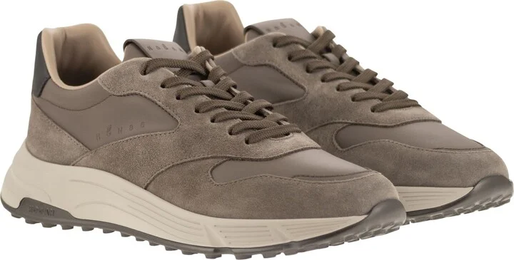 Hyperlight Trainers In Suede And Fabric - Image 4