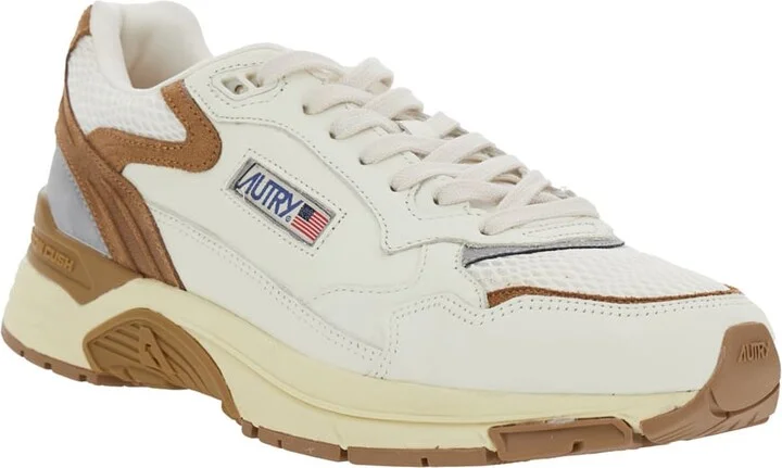 'hyperway' Beige Low Top Sneakers With Logo Patch On Tongue And Side In Tech Fabric Man - Image 2