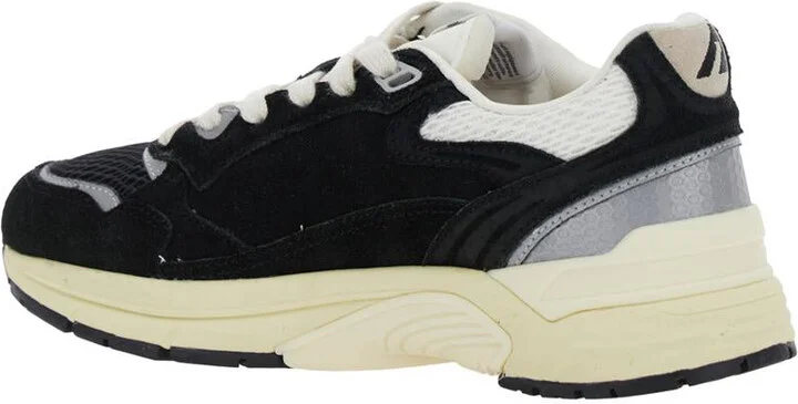 'Hyperway' Black Low Top Sneakers With Logo Patch On Tongue And Side In Suede And Mesh Woman - Image 3