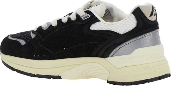 'hyperway' Black Low Top Sneakers With Logo Patch On Tongue And Side In Suede And Mesh Woman - Image 3