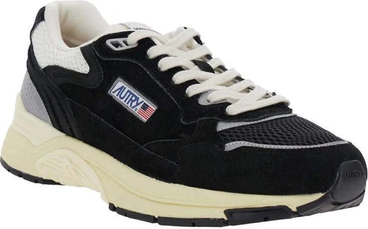 'Hyperway' Black Low Top Sneakers With Logo Patch On Tongue And Side In Tech Fabric Man - Image 2