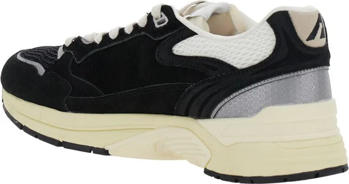 'Hyperway' Black Low Top Sneakers With Logo Patch On Tongue And Side In Tech Fabric Man - Image 3