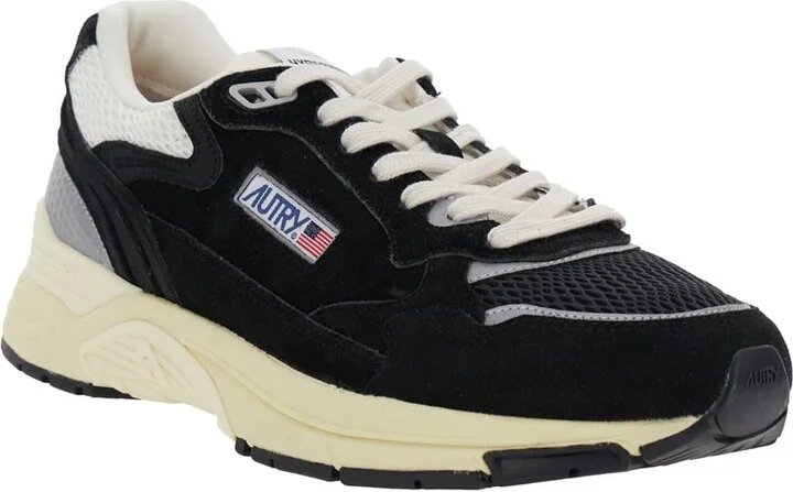 'hyperway' Black Low Top Sneakers With Logo Patch On Tongue And Side In Tech Fabric Man - Image 2