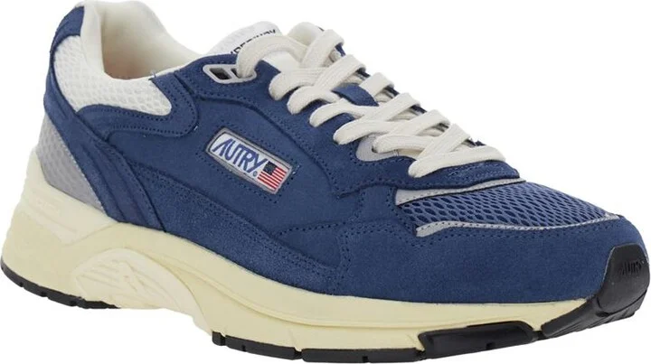 'Hyperway' Blue Low Top Sneakers With Logo Patch On Tongue And Side In Tech Fabric Man - Image 2