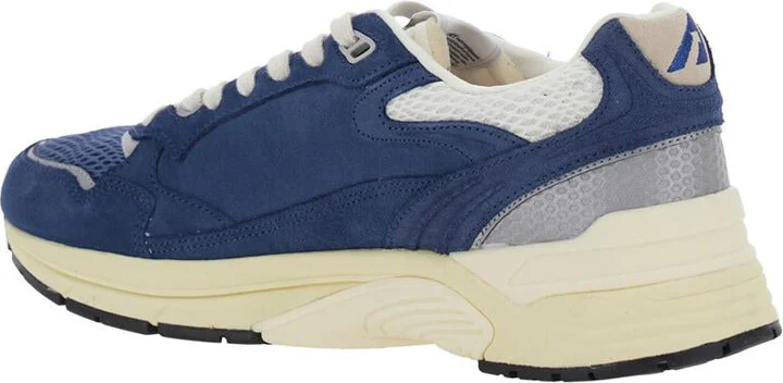 'Hyperway' Blue Low Top Sneakers With Logo Patch On Tongue And Side In Tech Fabric Man - Image 3
