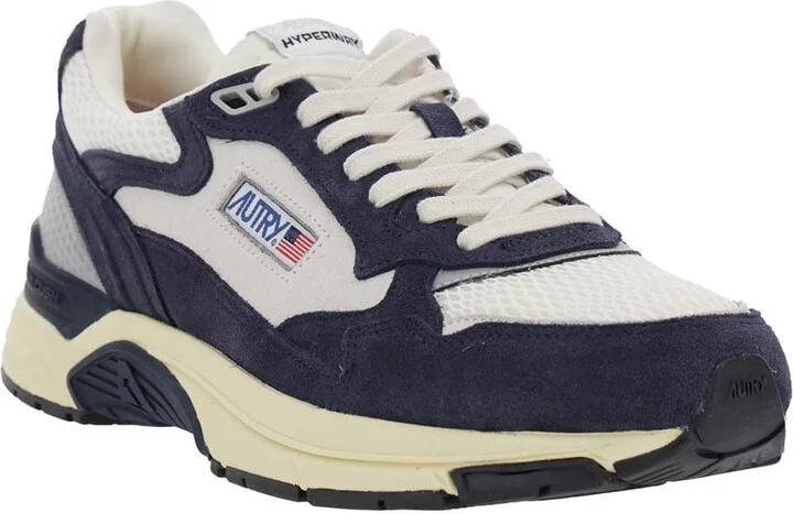 'hyperway' Blue Low Top Sneakers With Logo Patch On Tongue And Side In Tech Fabric Man - Image 2