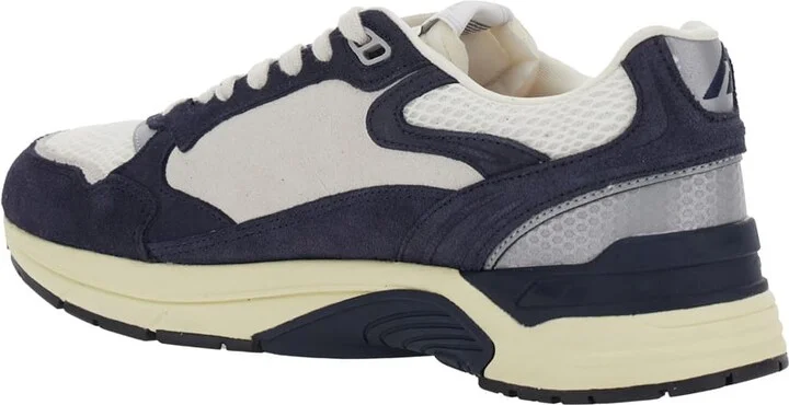 'hyperway' Blue Low Top Sneakers With Logo Patch On Tongue And Side In Tech Fabric Man - Image 3