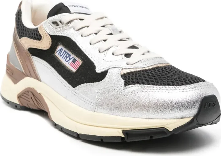 Hyperway metallic leather mesh sneakers - Image 2
