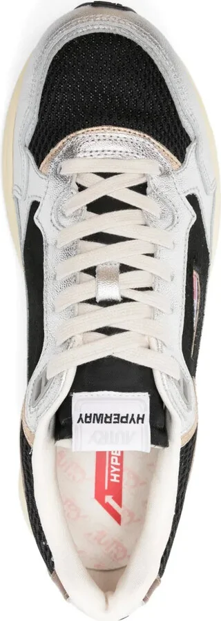 Hyperway metallic leather mesh sneakers - Image 4