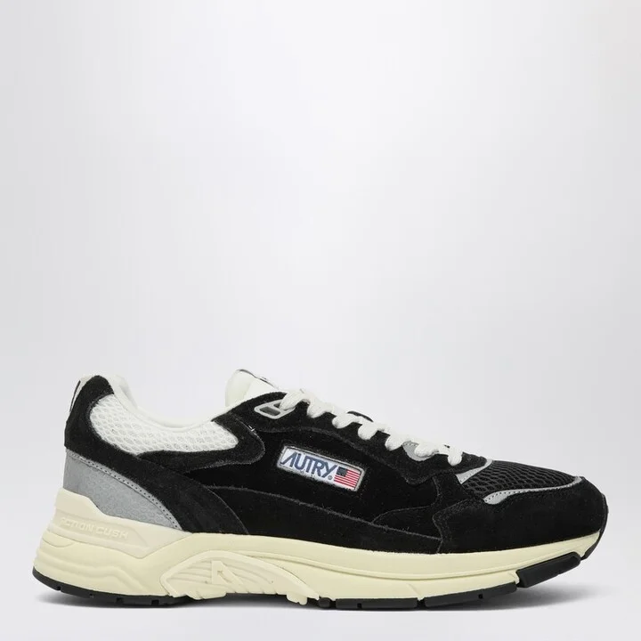 Hyperway sneakers in black mesh and velvet