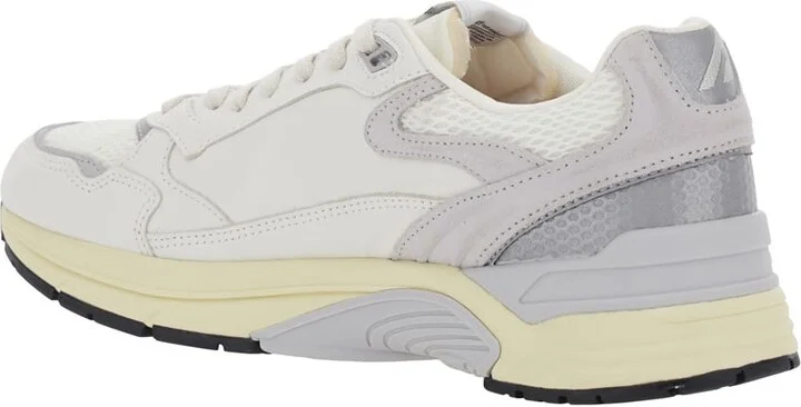 'hyperway' White Low Top Sneakers With Logo Patch On Tongue And Side In Tech Fabric Man - Image 3