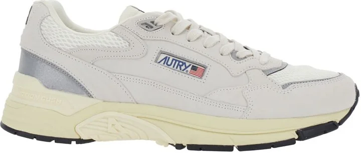 'hyperway' White Low Top Sneakers With Logo Patch On Tongue And Side In Tech Fabric Man