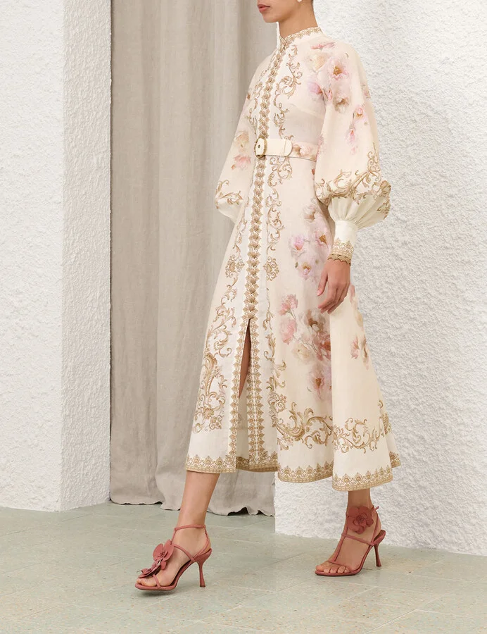 Hypnotic Buttoned Midi Dress - Image 3