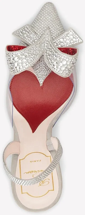 I Love Vivier 100 Bow Strass Slingback Pumps - Image 2