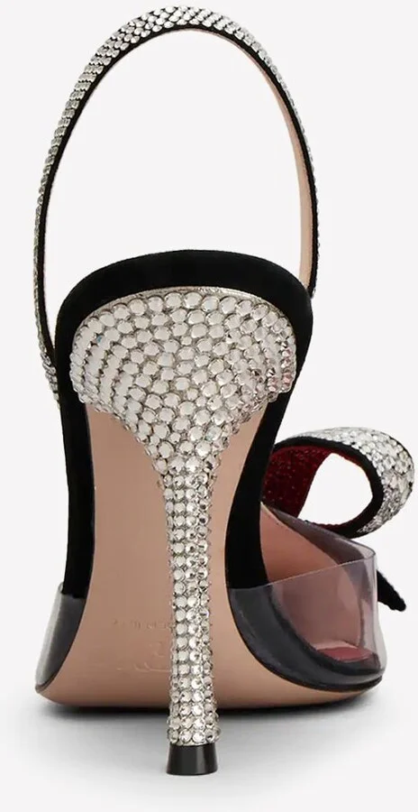 I Love Vivier 100 Bow Strass Slingback Pumps - Image 2