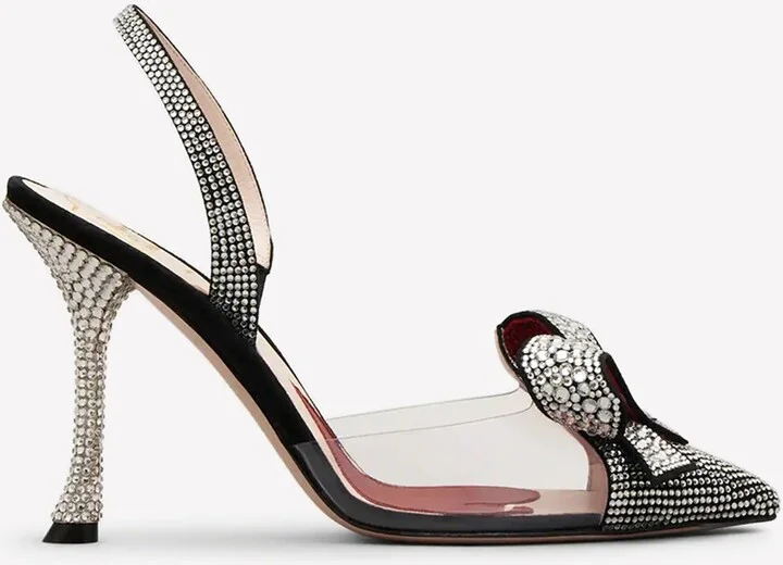 I Love Vivier 100 Bow Strass Slingback Pumps