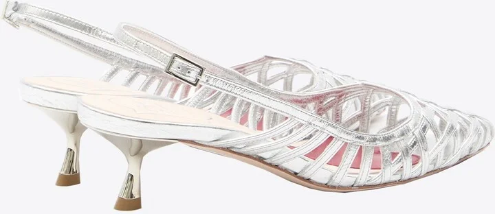 I Love Vivier 45 Metallic Slingback Pumps - Image 2