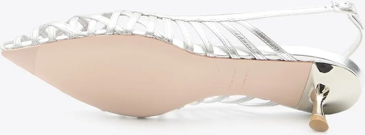 I Love Vivier 45 Metallic Slingback Pumps - Image 3