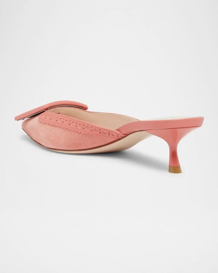 I Love Vivier Mixed Leather Mule Pumps - Image 3