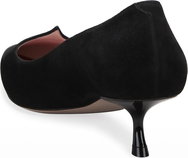 I Love Vivier Suede Kitten-Heel Pumps - Image 3