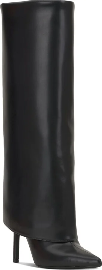 Black Smooth Wide Calf