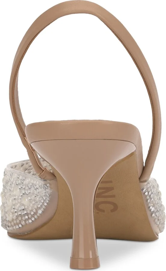 I.n.c. International Concepts Women's Geosepa Halter Pumps, Created for Macy's - Pearl/Bling - Image 4