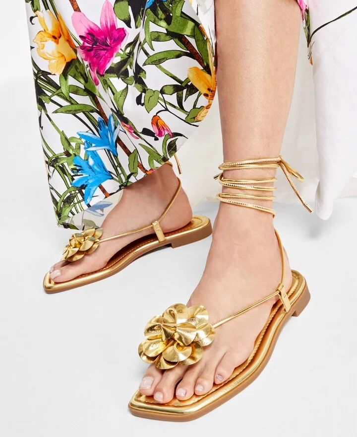 I.n.c. International Concepts Women's Gilma Flower Flat Sandals, Created for Macy's - Image 10