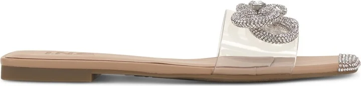 I.n.c. International Concepts Women's Plora Embellished Slide Sandals, Created for Macy's - Nude/Clear - Image 3