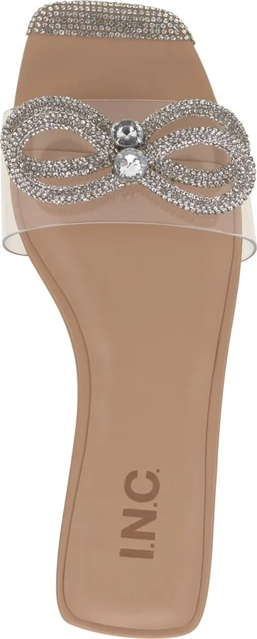 I.n.c. International Concepts Women's Plora Embellished Slide Sandals, Created for Macy's - Nude/Clear - Image 5
