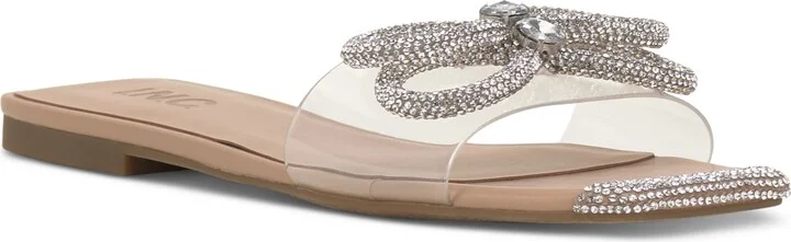 I.n.c. International Concepts Women's Plora Embellished Slide Sandals, Created for Macy's - Nude/Clear
