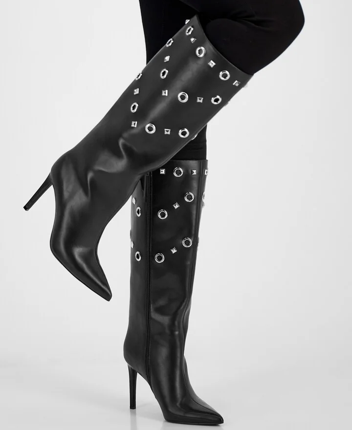 I.n.c. International Concepts Women's Saiqa Grommet Knee High Boots, Created for Macy's - Image 2