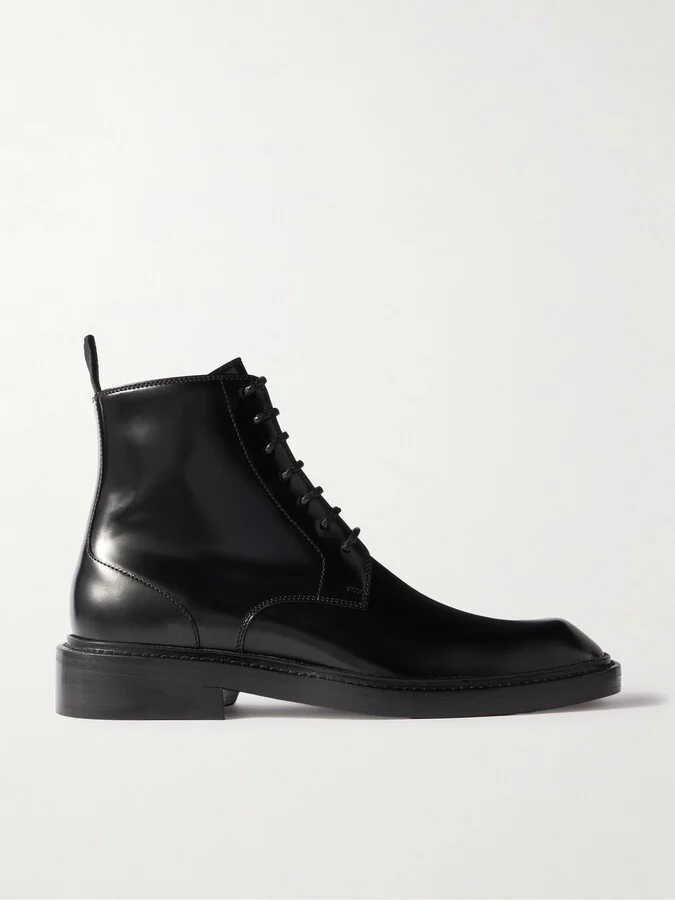 Ian Glossed-Leather Boots